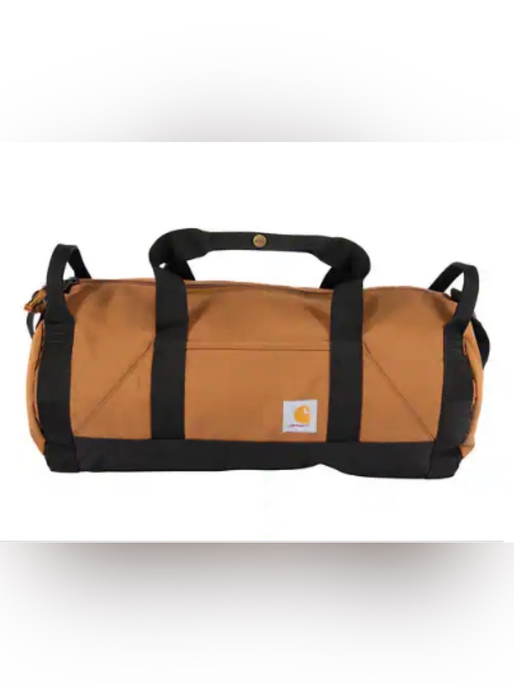 Carhartt Tan Duffel Bag with Black Straps